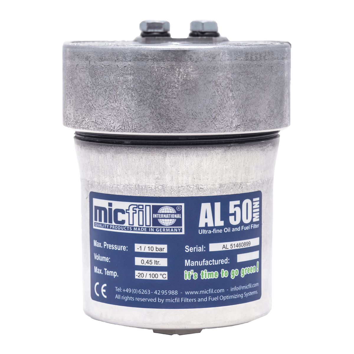 Micfil AL50MINI brandstoffilter - oliefilter systeem