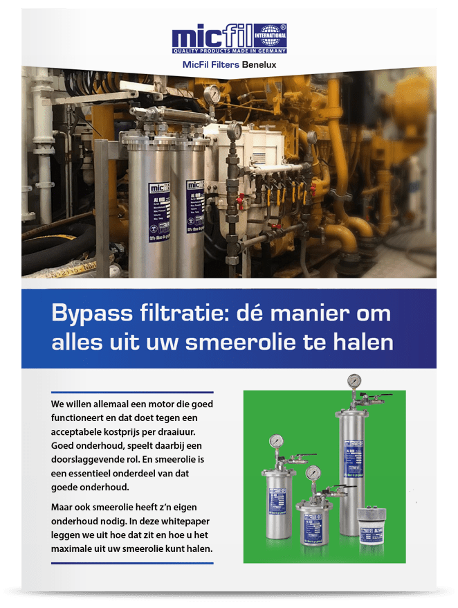 Micfill Filters Bypass smeerolie filtratie