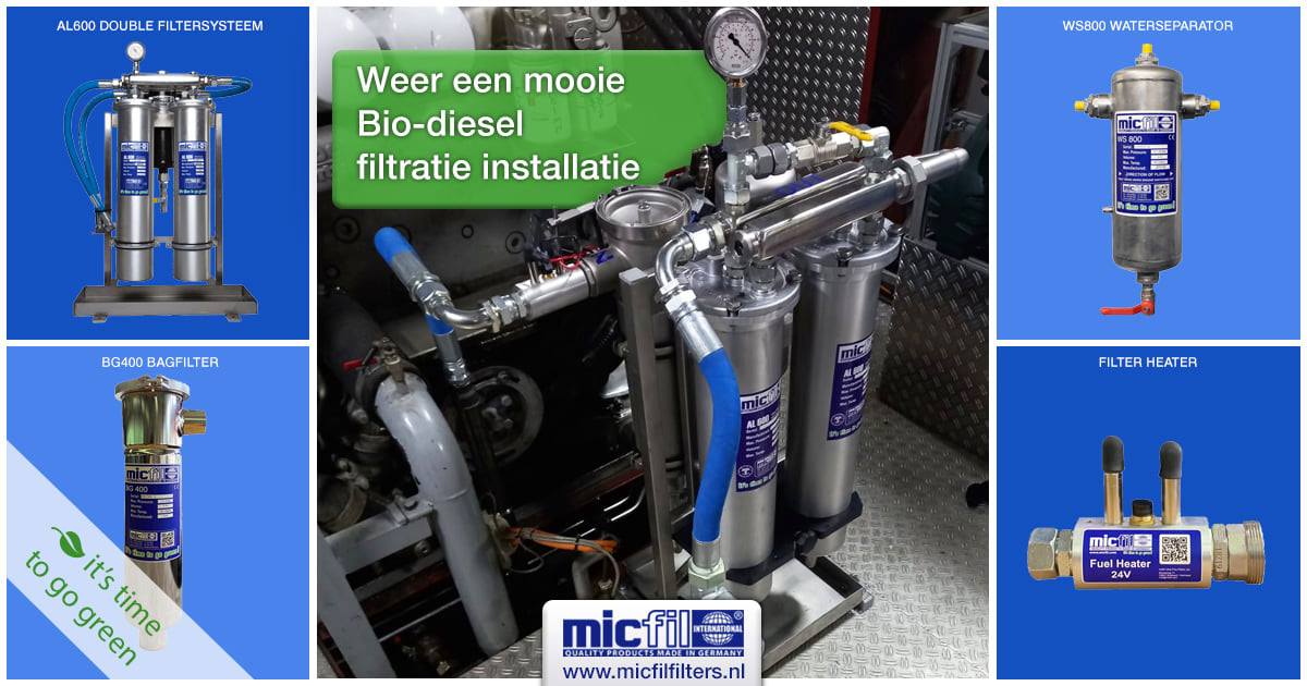 Bio (diesel) filtratie Bio (diesel) filtratie