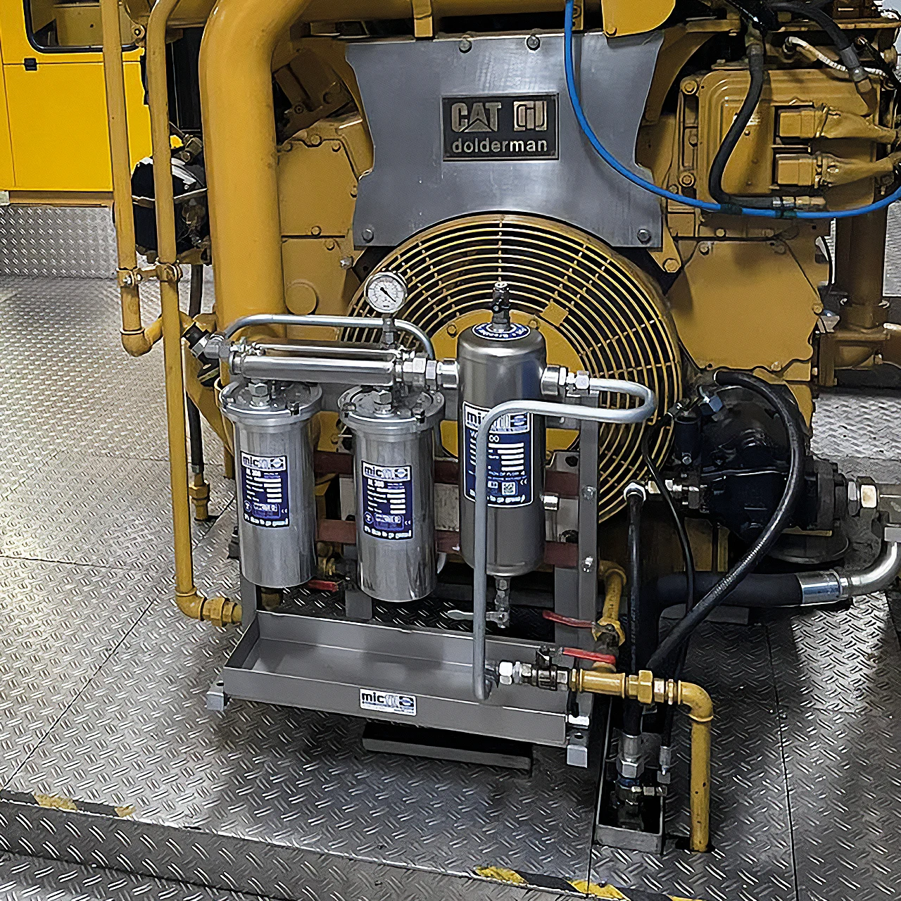 Micfil brandstof micro filtratie Dubbele Micfil-filteropstelling met waterseparator